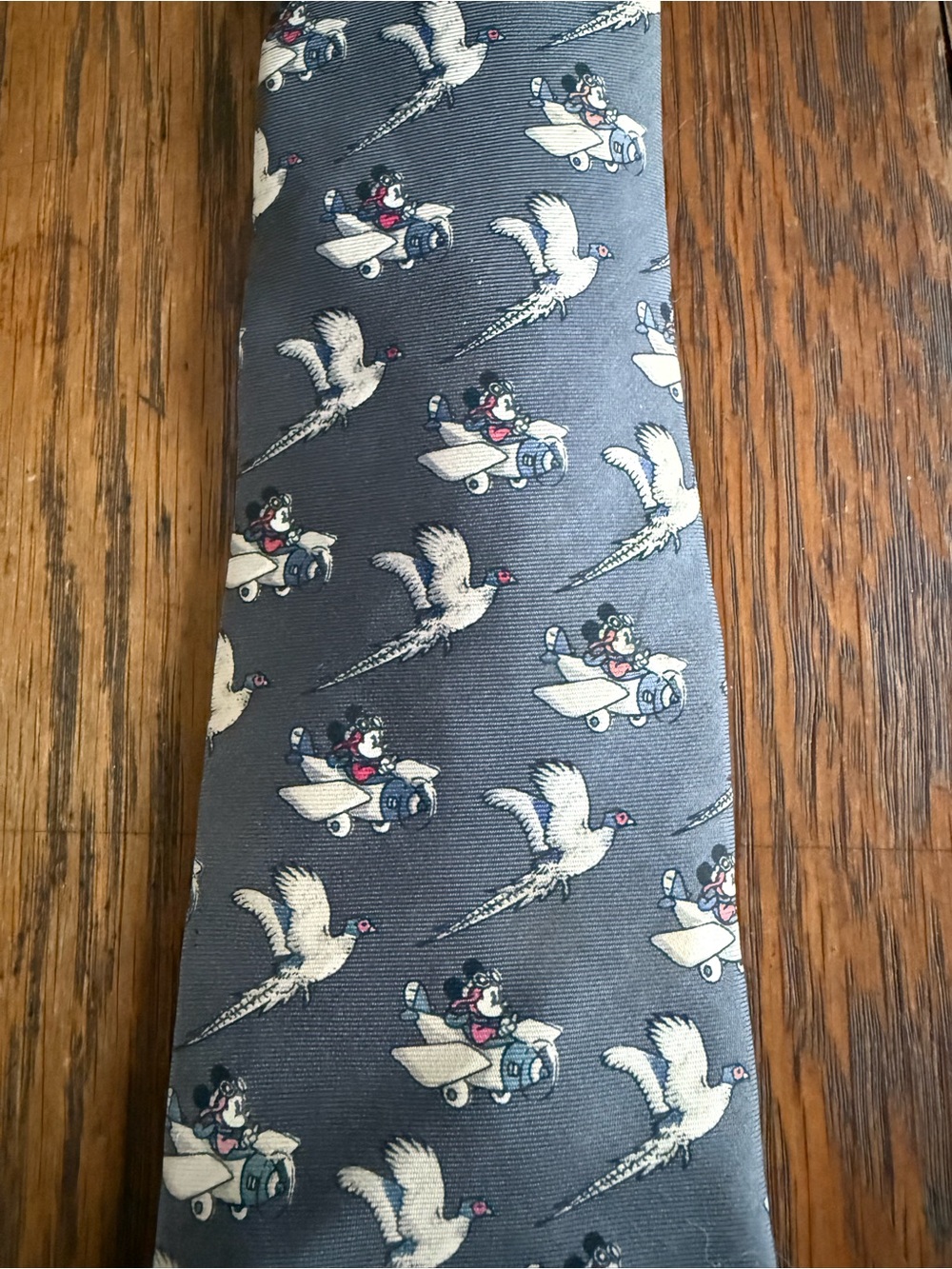 Vintage Balancine Disney Mickey Mouse Airplane Necktie 100% Silk